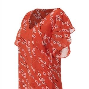 CAbi 5712 Cherry Blossom Split Sleeve Blouse